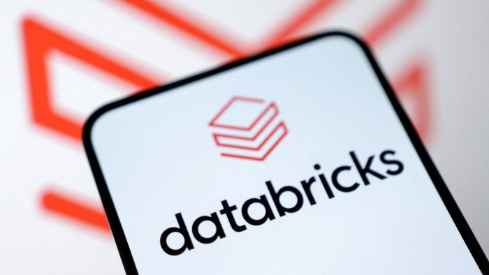 Databricks logo on a mobile phone