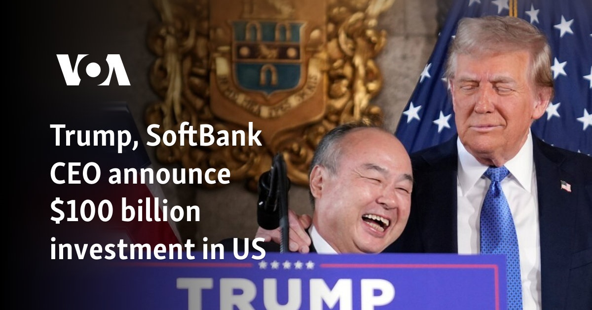 Trump, SoftBank CEO announce $100 billion investment in US